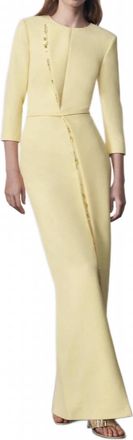 SAFiYAA Tosavetta Long Dress In Pale Yellow