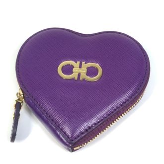 Ferragamo Gancini Purple Leather Coin Purse/Coin Case (Pre-Owned)