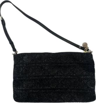 Dior Pre-owned Zwarte Cannage Kralen Borduurwerk Clutch - Dames - Vintage Clutch - Zwart - ONE Size - Vintage