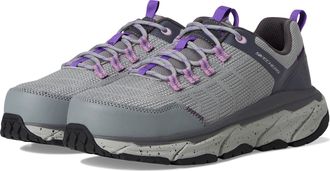 Skechers Womens Dlux Journey Sr-Nixxy Carbon Nano Comp Toe Trainers, Anthracite purple, 39.5 EU