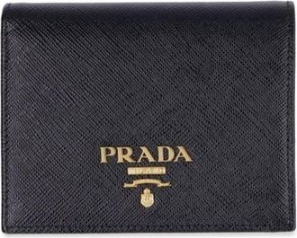 Prada Kleine Saffiano Leren Portemonnee - Dames - Portefeuilles - Zwart - ONE Size - Nylon - Accessoires
