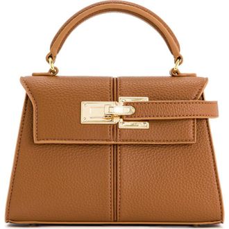 JW PEI Elise Faux Leather Top Handle Bag in Brown at Nordstrom