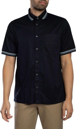 A|X Armani Exchange Shirt Met Logo Op De Borstzak En Korte Mouwen, Blauw