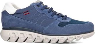 Callaghan Sneakers van su&egrave;de en stof met haaienzool - Heren - Sneakers - Blauw - 39 EU - Su&egrave;de - Schoenen