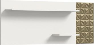 ebuy24 Estanter&iacute;a de pared Prisma 2 estantes color blanco