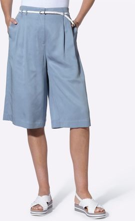 Heine Bermudas HEINE, Damen, Gr. 34, Normalgr&ouml;ssen, bleu, 100% Lyocell, unifarben, Hosen Bermudas