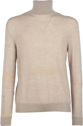 Sease Sease, Truien & Vesten, Heren, Beige, S, Fijne Gebreide Coltrui