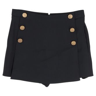 Valentino RED Valentino Mini Skort met versieringen in zwarte viscose