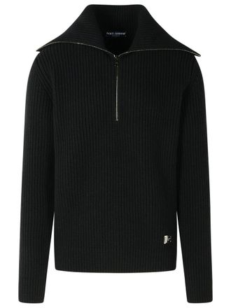Dolce & Gabbana Black Virgin Wool Sweater