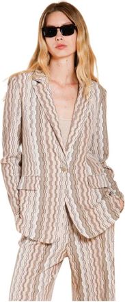 Mason's Irene Blazer - Dames - Blazers - Beige - S - Katoen - Jassen