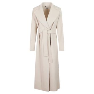 Max Mara Poldo Jas - Dames - Mantels - Beige - Maat: S Leer