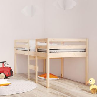 vidaXL Cama Alta Madera Maciza Pino 80x200 Cm Vidaxl
