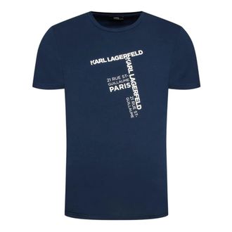 Karl Lagerfeld T-Shirts, male, Blue, Size: M T-shirt