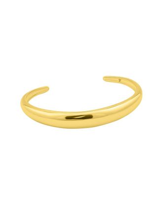 Adornia 14K Plated Tarnish Resistant Dome Cuff Bracelet