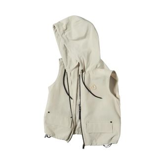Moose Knuckles Vests, female, Beige, Size: XS Elevate Hooded Vest