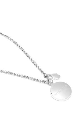 Nialaya Evil Eye and Hamsa Hand Necklace in Silver /Turquoise at Nordstrom