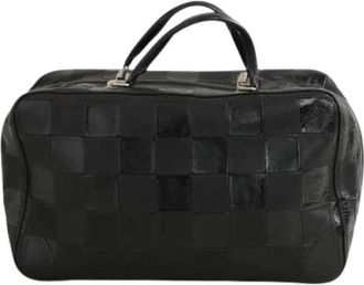 Louis Vuitton Pre-owned Nikolai Bowlingtas - Dames - Vintage Weekendtas - Zwart - ONE Size - Leer - Vintage