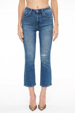 Pistola Denim Womens Lennon High Rise Cropped Bootcut Jeans In Plaza Distressed