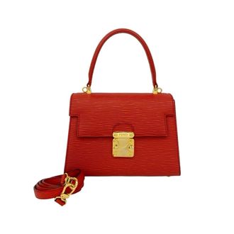 Fendi Red Color Leather Handbag Shoulder Bag Tote Bag (Pre-Owned)