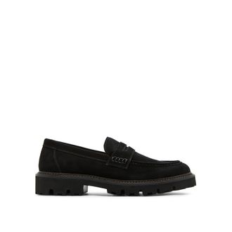 Steve Madden Mens Suede Noordin 015 Loafers - Black - Size UK 7
