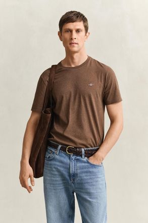 GANT Men Regular Fit Shield T-Shirt (XXXL) HAZELNUT MELANGE
