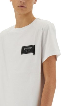 Balmain Logo-Embroidered T-Shirt - White