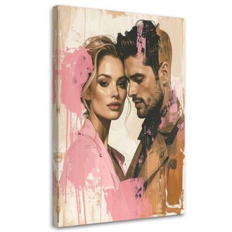 Feeby Cuadro En Lienzo Pareja Con Estilo En Composici&oacute;n De Retrato Pastel 70x100