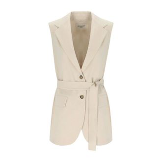 Max Mara Fiore Belted Vest - female - Weekend Max Mara - Waistcoats - Beige - XS - Jackets