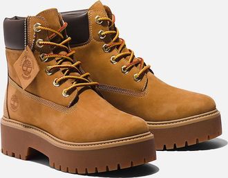 Timberland Womens Timberland Stone Street Womens 6-Inch Waterproof Platform Boot - Wheat - Brown - Size: 6/E