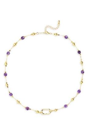Eye Candy Los Angeles Zanda Flower Statement Necklace in Gold at Nordstrom Rack