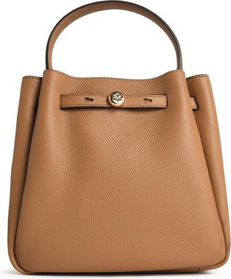 Tory Burch Borsa a secchiello Lear piccola Romy marrone Tory Burch