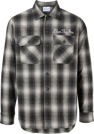 Blue Sky Inn Casual Shirts, male, Multicolor, XL, Check Pattern Long Sleeve Shirt