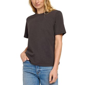 Faherty Sunwashed T-Shirt Women Washed Black Organic Cotton Crew Neck JDM2787