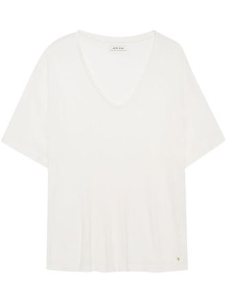 Anine Bing V-neck short-sleeve T-shirt - White