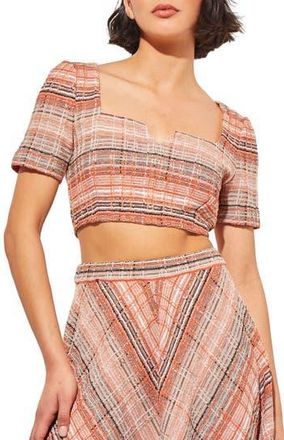 Ming Wang Tweed Handkerchief Hem Knit Skirt in Verm/Jav/Mul at Nordstrom Rack, Size Xx-Small