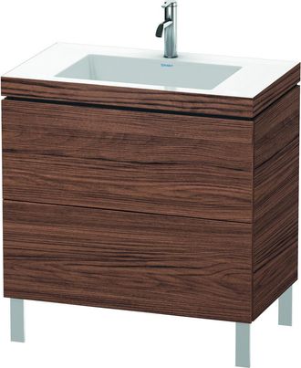 Duravit Duravit - Mueble De Ba&ntilde;o L-cube Wt Vero Air 698x800x480mm 1 Orificio Para Grifer&iacute;a Nogal Oscuro