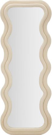 Mauro Ferretti Espejo De Pared Emily Terciopelo Crema Cm 60x6x160
