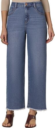 Wit & Wisdom Wit & Wisdom Mid Blue Wyatt Skyrise Round Up Wide Leg Boyfriend Jean