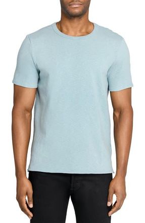 W.R.K Asher White Slub Stretch Cotton & Modal T-Shirt in Blue at Nordstrom, Size Xx-Large