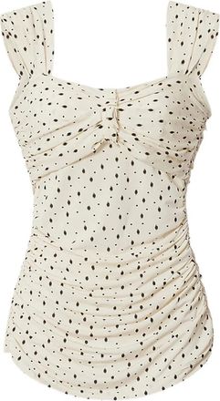 Isabel Marant Top a pois con ruches - Toni neutri