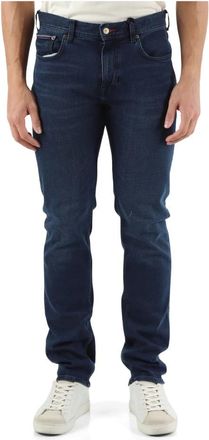 Tommy Hilfiger Straight Fit Jeans Five Pocket Denton - Heren - Slim Fit Jeans - Blauw - W38 L32 - Katoen - Jeans