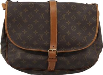 Louis Vuitton Saumur Monogram Canvas Brown Canvas Handbag (Pre-Owned)