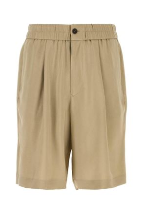 Giorgio Armani Cappuccino Twill Bermuda Shorts