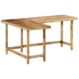 Berkfield Home Desk 165x110x75 cm Solid Wood Mango in Brown | Size: 165 x 110 x 75 cm