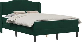 vidaXL Struttura Del Letto Verde Scuro 120 X 200 Cm Velluto Vidaxl