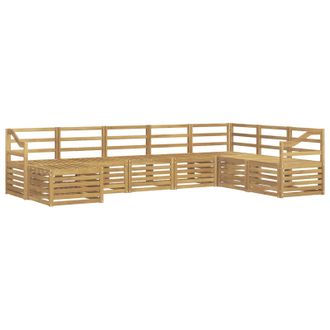 vidaXL Conjunto De Sof&aacute;s De Exterior 8 Pcs Blanco 304 X 185,5 X 73 Cm Vidaxl