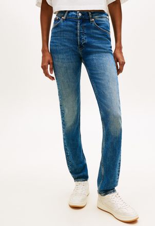 Tommy Jeans Skinny-fit-Jeans TOMMY JEANS MID RISE SLIM BJ2233, Damen, Gr. 26, L&auml;nge 32, denim medium, Denim/Jeans, Obermaterial: 51% Baumwolle, 28% Lyocell, 20% P