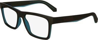 Calvin Klein Glasses, male, Gray, Size: 55 MM Rectangular Optical Frame
