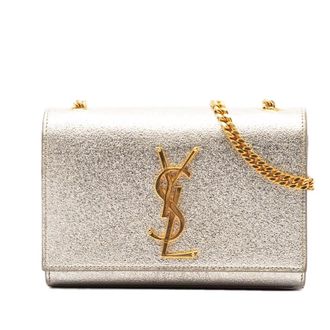 Saint Laurent Pre-owned Saint Laurent Small Metallic Calfskin Monogram Kate Crossbody Ladies L1V7IHI1XPUNE0JU