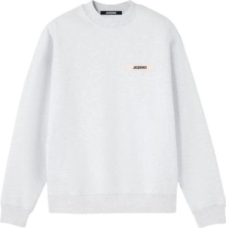 Jacquemus Gros Grain Crew-neck Sweatshirt - Heren - Sweatshirts - Grijs - M - Katoen - Hoodies & sweatvesten